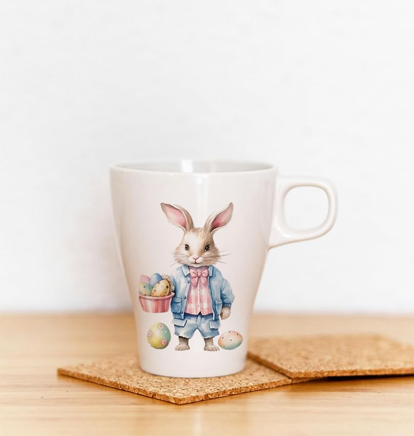 Exprimt Rub on Transfers for Crafts Watercolor Pastel 3 x 3 Inch Transfer Stickers for DIY Mug Thermos Cup (Easter)