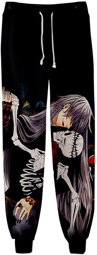 Anime Sebastian Michaelis Trousers Ciel Pants Gym Joggers Drawstring Sports Sweatpants Double-Sided Printed