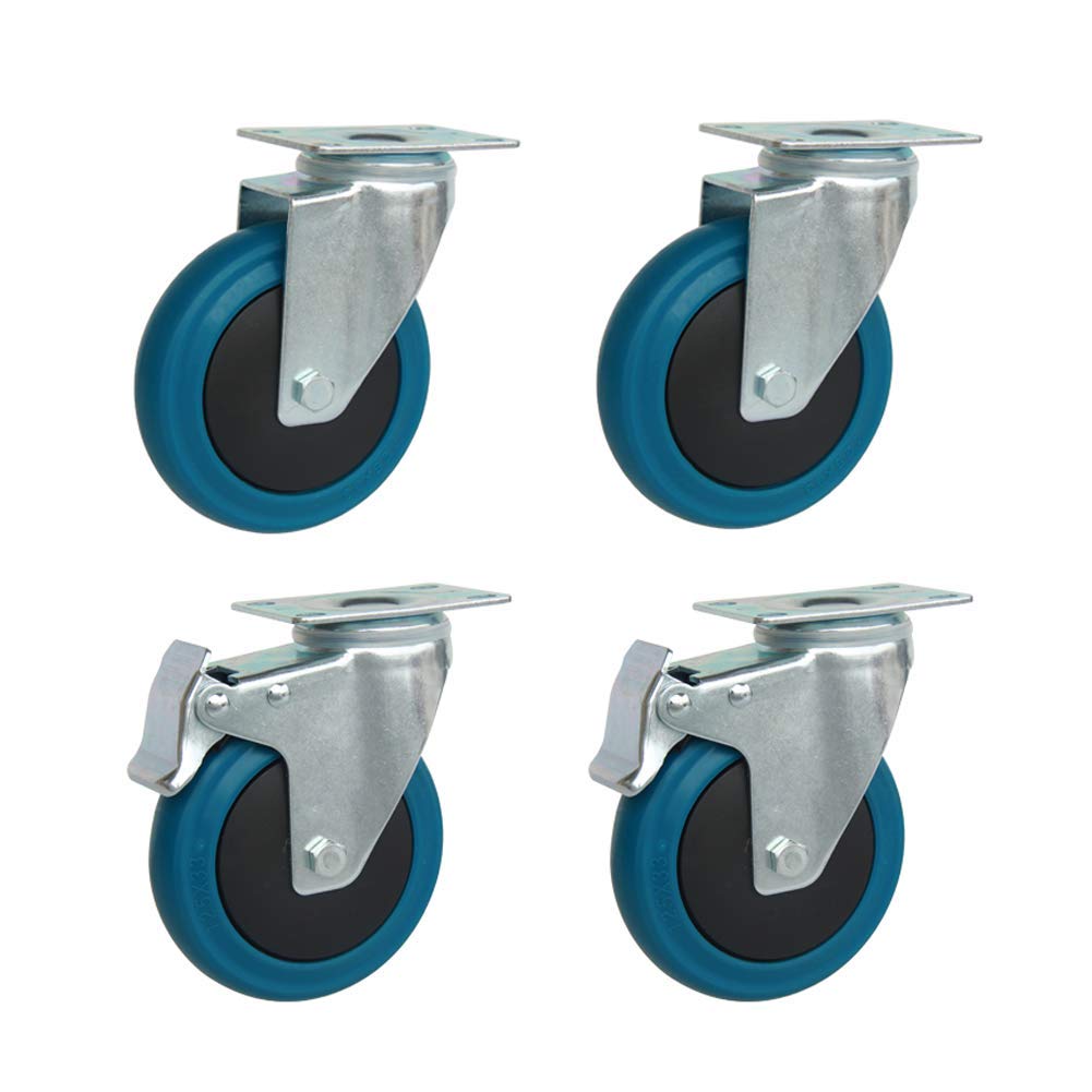 Roues industrielles silencieuses de 10 cm pour le transport de meubles
