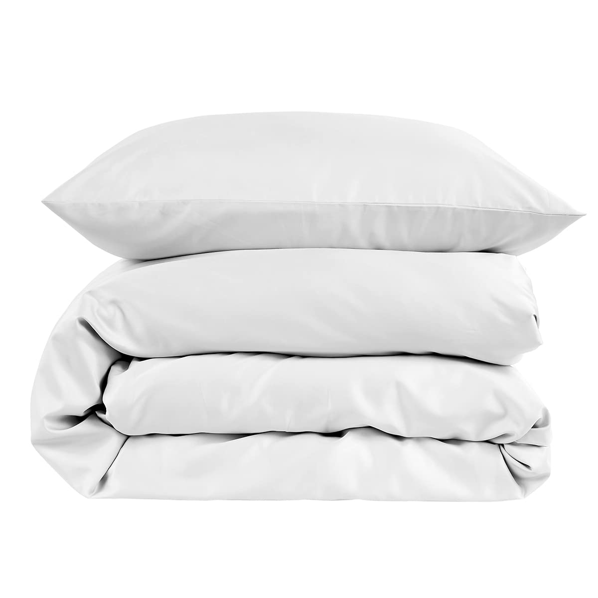 Christy 400TC King Size Duvet Cover Set | White | 100% Cotton | Silky Smooth and Soft Bed Linen | Luxury 400 Thread Count King Size Quilt Cover Set