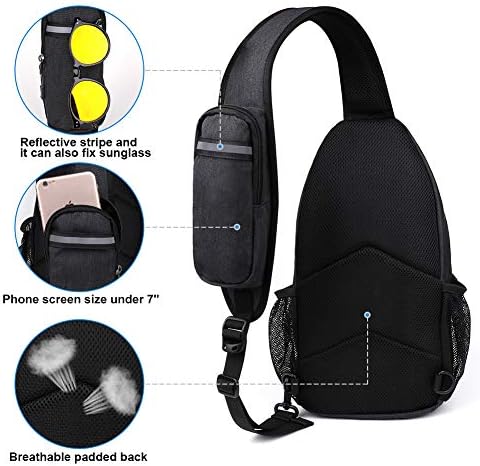 WATERFLY Crossbody Sling Backpack Sling Bag Travel Hiking Chest Bag Daypack — view 3