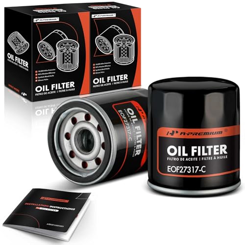 A-Premium 2-PC 10K Miles Protection Spin On Oil Filter Compatible with Ford & Honda & Nissan & Hyundai & Subaru & Dodge & Mazda & Chrysler & Acura & Mitsubishi & Infiniti & Suzuki & Plymouth & Mercury