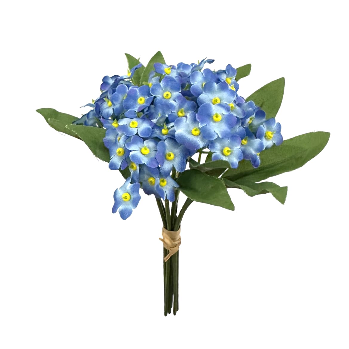 Floratexx Künstlicher Vergissmeinnicht-Strauß ca. 16cm BLAU. Kleiner Blumenstrauß Kunstblume Kleine künstliche Blume Tischdekoration