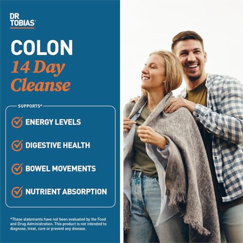 Dr. Tobias Colon 14 Day Cleanse, Advanced Gut Cleanse Detox for Women & Men with Cascara Sagrada, Psyllium Husk, Senna Leaf & Probiotics, Non-GMO Colon Cleanse, 1 Bottle of 28 Capsules (1-2 Daily) - Image 4