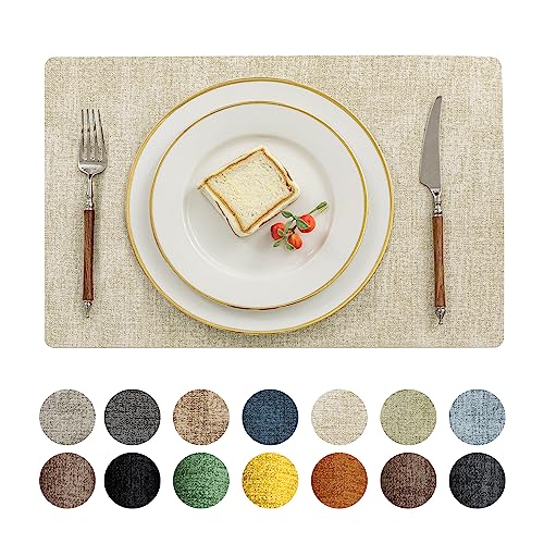 Romanstile Vinyl Placemats Set of 6-12 X 17 Inch -