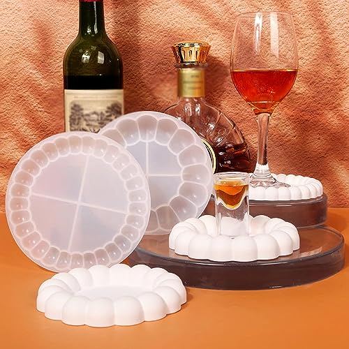 Image of RKPM HOMES Bubble Coaster Mould I Silicone Round Epoxy Resin Deep Casting Tray I Ashtray Mold for Homemade Ornament DIY Art Crafts Jewelry Storage Box Ring Trinket Container Table Decoration (Small)