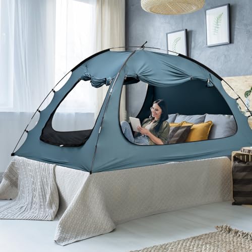SUNYRISY Bettzelt, Doppelbett, Betthimmel, Indoor-Zelt für Erwachsene und...