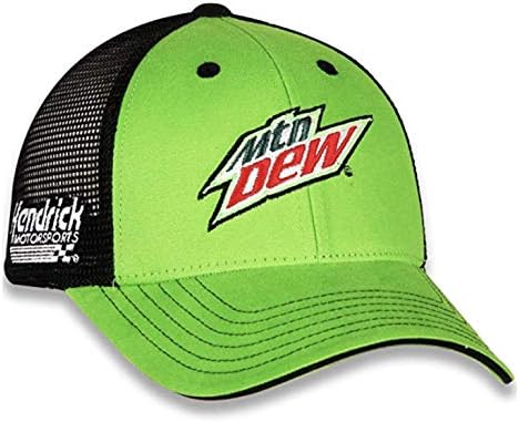 Checkered Flag Chase Elliott 2019 MTN Dew #9 Mesh Trucker NASCAR Hat Green, Black