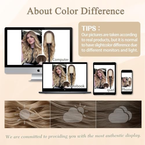 Image of NAYOO Blonde Wig for Women,26 Inch Lace Hairline Middle Part Synthetic Wig