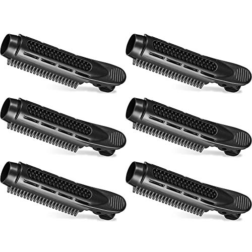 HLOMVE Volumizing Hair Clips, Natural Fluffy Hair Root Clip, DIY Hair Curler Clip Naturally Fluffy Curly Hair Styling Tool, Spiral Rollers Hair Clamps for Women and Girl, Pack of 6 Black