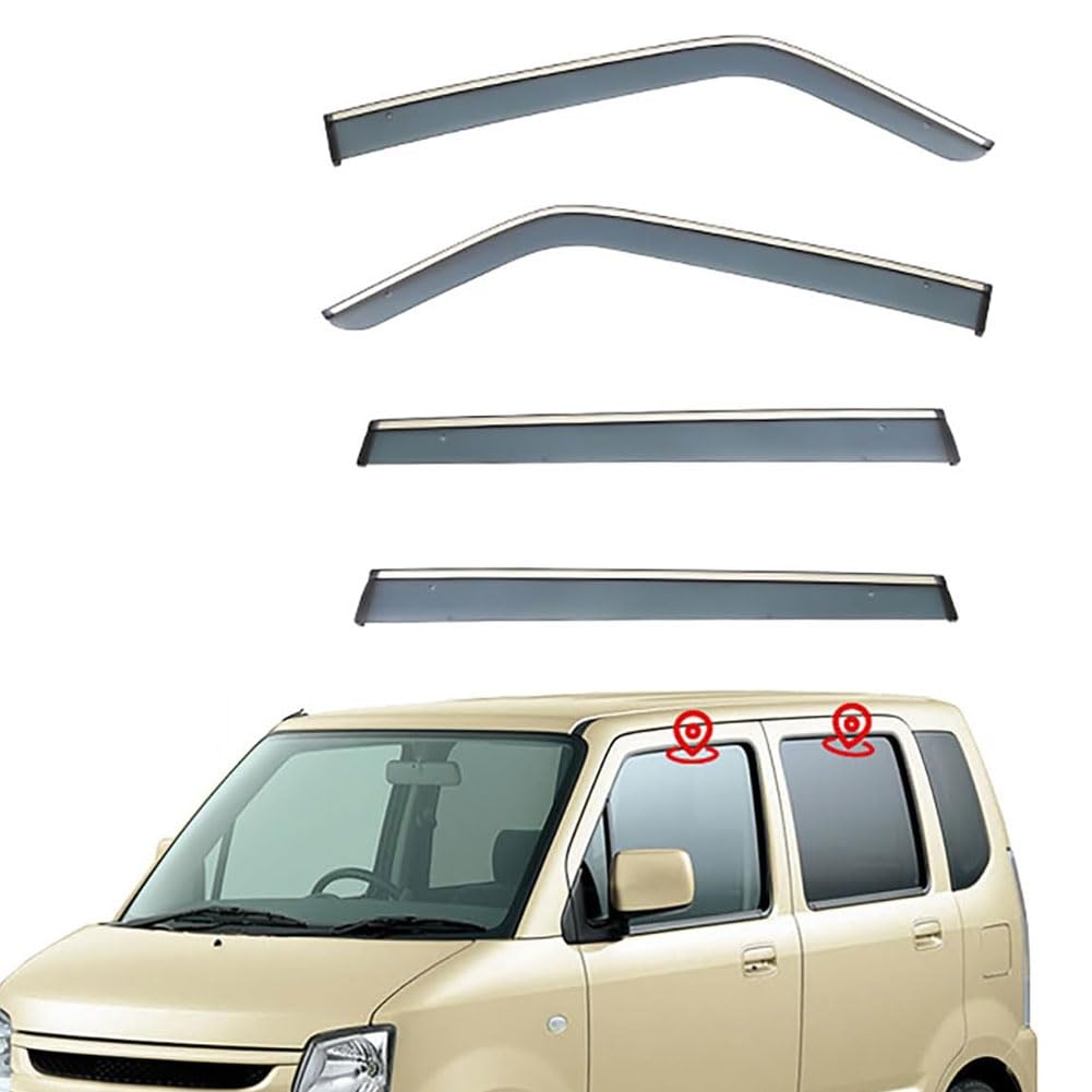 4Pcs Deflettori Del Vento Auto per Suzuki Karimun MK1-SL410R 1999-2006, Parapioggia per Finestrino Coperture di Ventilazione Visiera Accessori