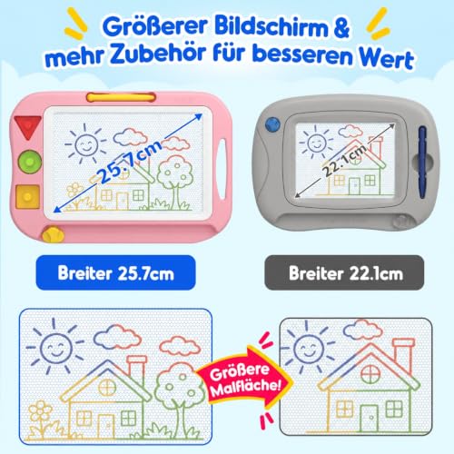 SGILE Magnetische Maltafel, Zaubertafel für Kinder, Groß 32 x 23 cm – Ansicht 2