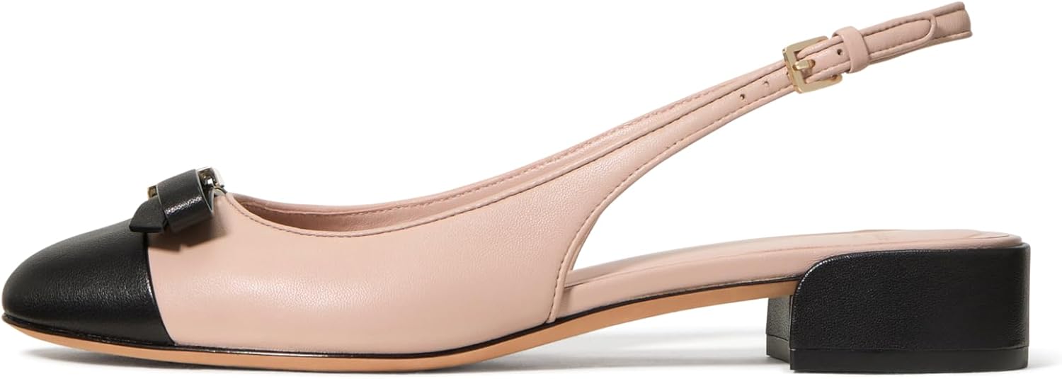 kate spade new york Women's Deco Bow Smooth Leather Slingback Pump