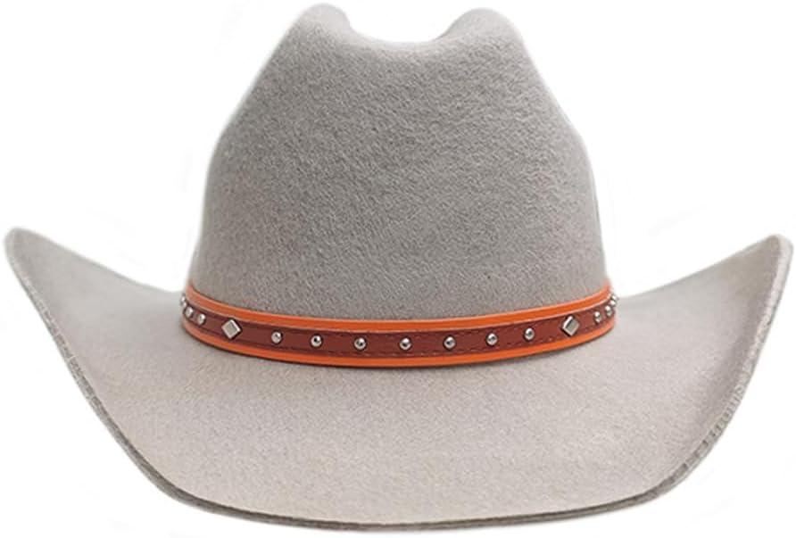 Adult Cowboy Hats Eye Catching Ethnic Style Cowgirl Hat Model Show Performances Photography Cowboy Hats Plain Color Camel