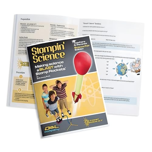 Stomp Rocket Stompin' Science Book - Use with Toys Rocket Launcher Kits for Kids - Introduction to STEM Educational Book for Boys & Girls, Fun, Interactive Outdoor Play, Learning Activity & Discovery