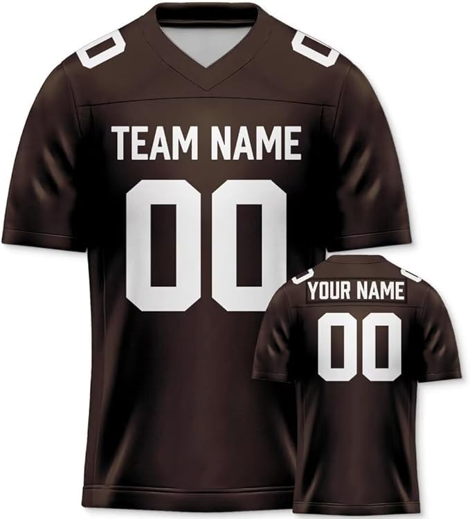 Image of Custom Replica Football Jersey with Name Number Logo