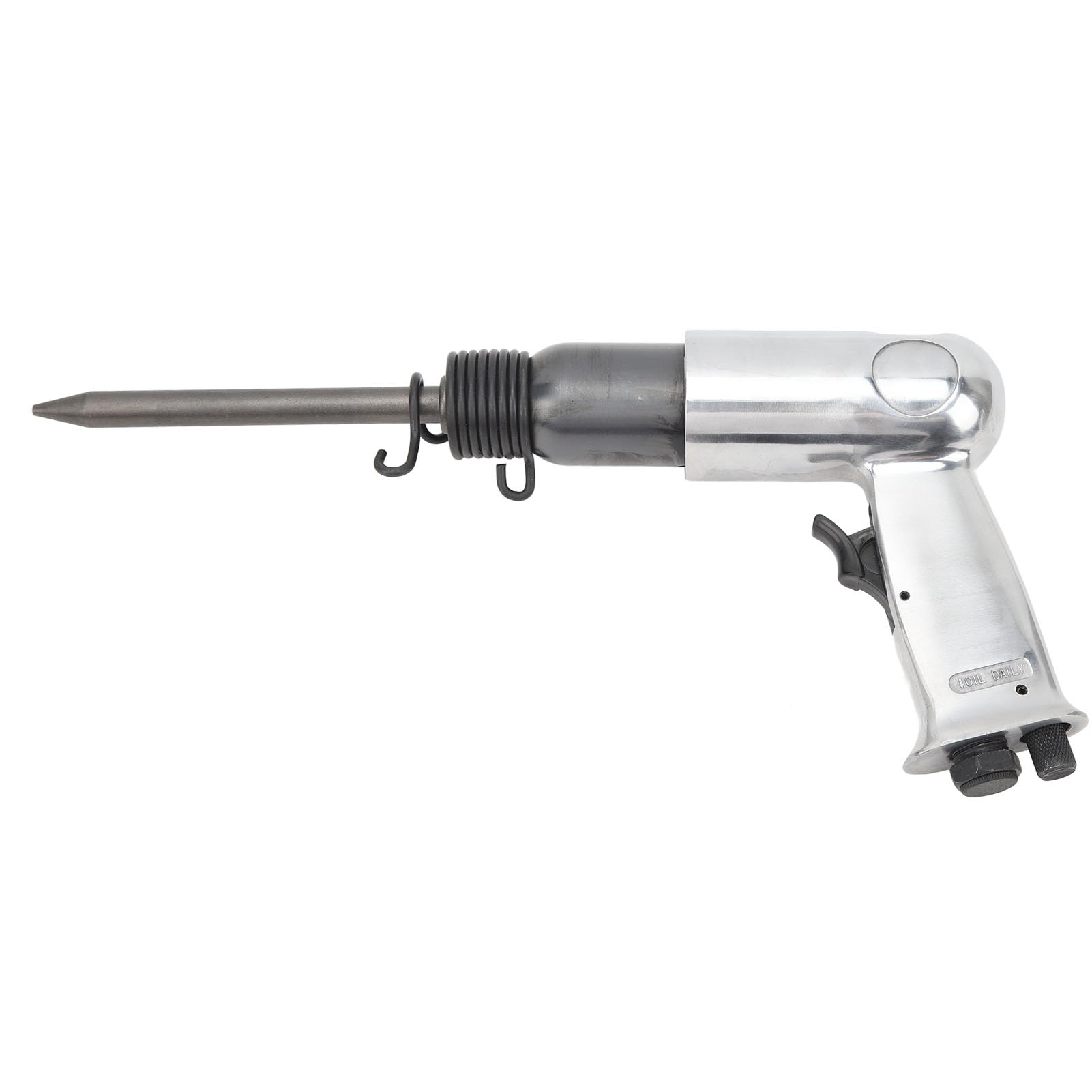 Keenso Kit de Martillo Neumático Herramienta de Martillo Neumático de Aleación de Metal Entrada de Aire de 1 4 Pulgadas Agarre de Reducción de Impacto de 4500 RPM con 4 Cinceles para Reparación de