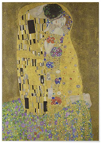 Panorama Póster Gustav Klimt El Beso 50x70 cm - Impreso en Papel de 250gr - Cuadros Modernos Decoración Salón y Dormitorio - Láminas Decorativas