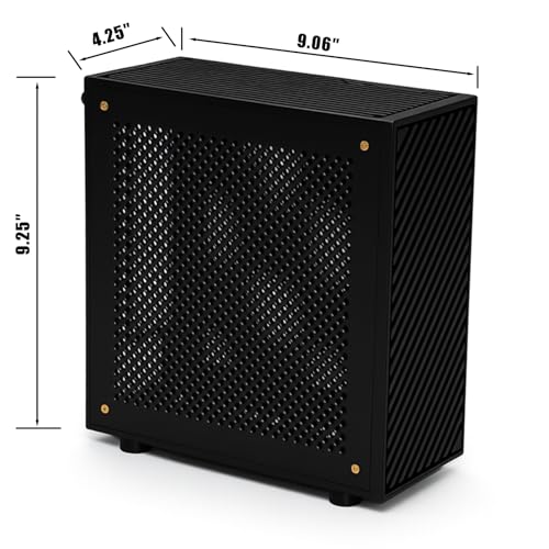 Gabinete PC DIY Mini CNC de Aluminio – Chasis Compacto ITX para Tarjetas Gráficas Bajas y Profesionales, Estructura de Aleación de Aluminio CNC, Diseño Silencioso de Alta Ventilación para Oficina, Creación y Montajes DIY miniatura 4