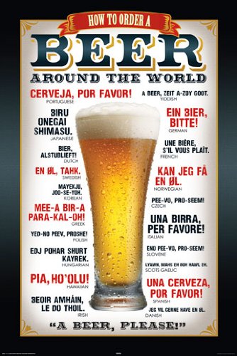 Poster Bière Veuillez Comment Commander Affiche Grand Format Lavable
