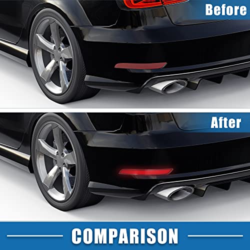 Image of Rear Bumper Reflector Light 1668200074 for Mercedes Benz W166 ML350 ML400 ML500 ML550 ML63AMG 2012-2015 ABS Red Gray