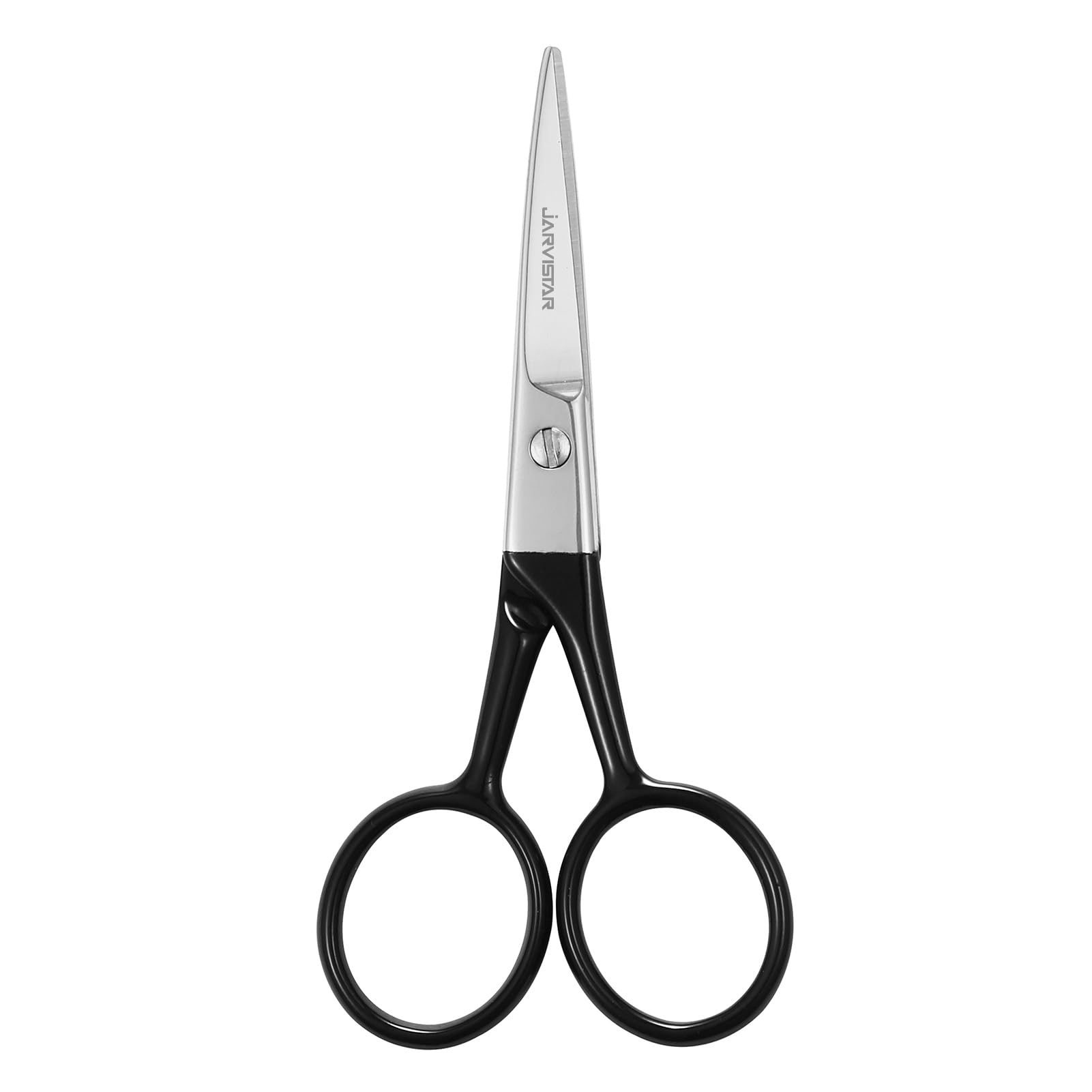 JARVISTAR Tijeras de uñas negras, tijeras de precisión de acero inoxidable afiladas de 4 pulgadas, uso versátil, recorta los bordes de las uñas, elimina callos y para cortar barba y cejas