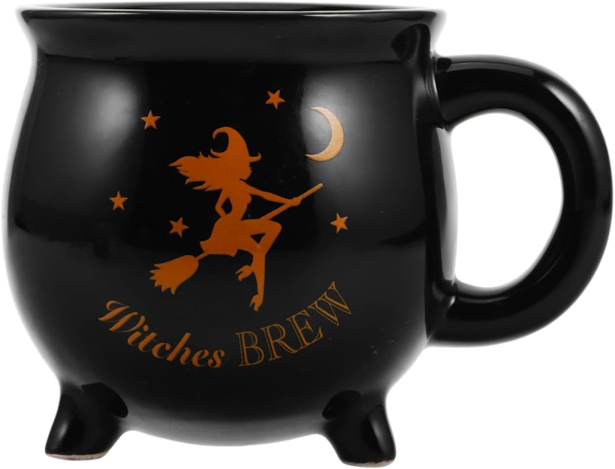 GLEAVI Witch Cup Ceramic Cauldron Mug 12Oz Porcelain Coffee Mug for Women Unique Witchy Drinkware for Halloween Kitchen Dining - Image 9