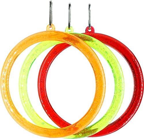SN Aquatic - Interactive Playful Bird Hanging Rings Swing Circle Bird Toy Plastic Chew Toy for Bird Cockatiel (Pack of 3) (B09H74N2Q3) Amazon Price History, Amazon Price Tracker