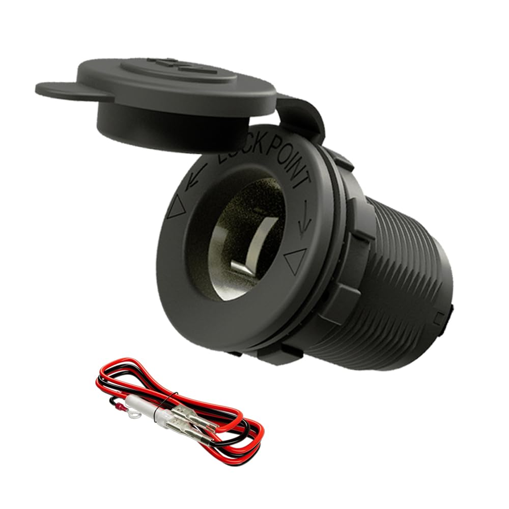 Amazon.com: Nylon 12V Cigarette Lighter Socket DAMAVO YM1084 12V Power  Supply Car Plug Outlet for Car Automotive Marine ATV Truck RV Boats  Receptacle Flush Mount with Waterproof Plug (1 PC) : Automotive