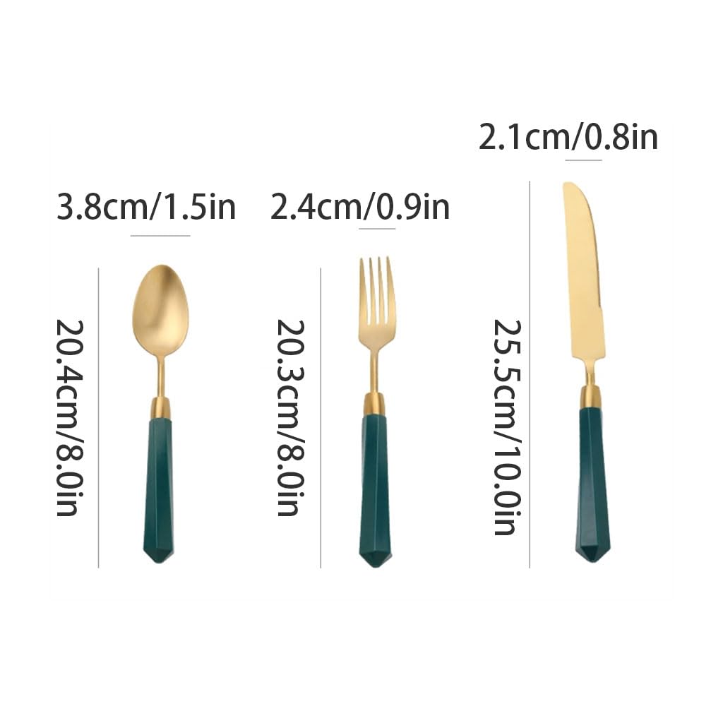 Exquisito Juego de cubiertos occidentales, cuchillos para carne, tenedores, cucharas, juego de cubiertos de acero inoxidable, cubertería creativa, utensilios de cocina para el hogar conveniente