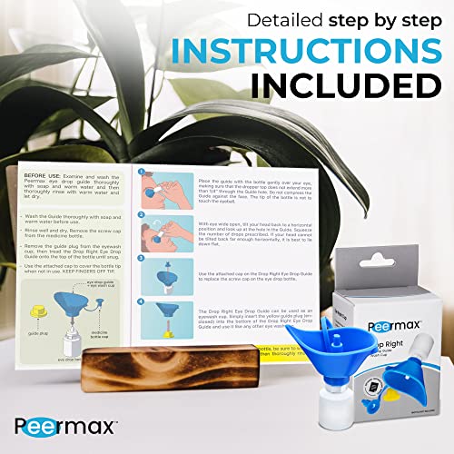 Peermax Drop Right 2 In 1 | Eye Drop Guide + Wash Cup | Works With Most Eye Drop Bottles | Made Easy And Convenient For All Ages| Reusable And Hand Washable #TOP1