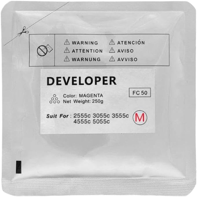 250g FC-50 FC50 Developer Powder Compatible with Printer Supplies 2555C 3055C 3555C 4555C 5055C 2555 3055 3555 4555 5055(Cyan 250g)