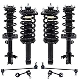KUIPERAUTO Front and Rear Shock and Struts Assembly w/Sway Bars Links Kit Compatible for 2012 2013 2014 Honda CRV CR-V 2.4L 8PCS 272491 272492 K750297 Stabilizer Sway Bar Coil Spring Shock Absorber