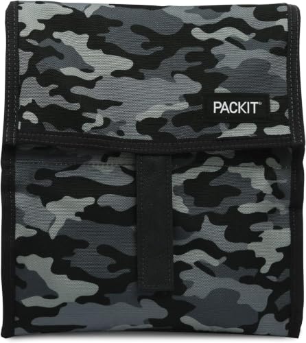 Image of Packit, Bag Lunch Freezable Charcoal Camo (Pack of 12)