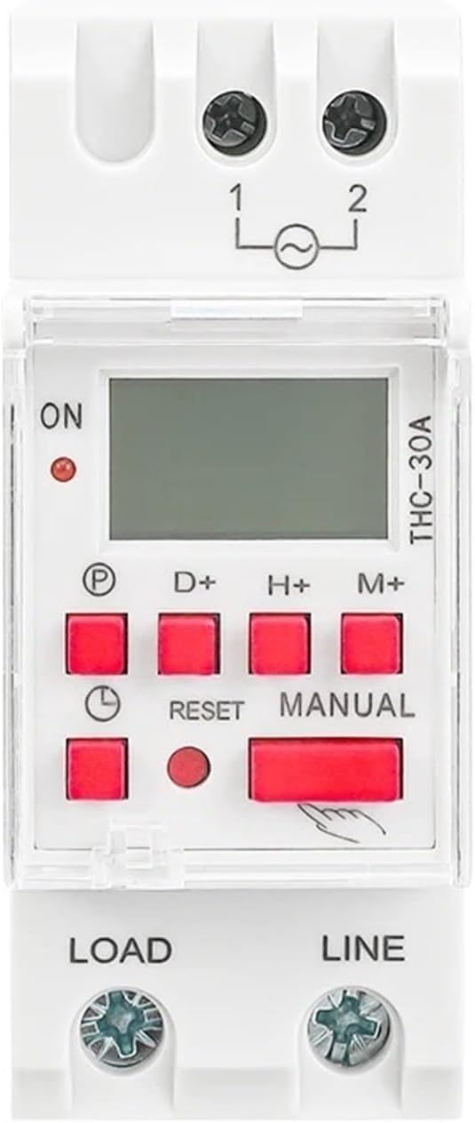 THC-30A 16A Electric Digital Timer Switch Programmable AC DC 12V 24V 110V 220V 240V Electronic Timers