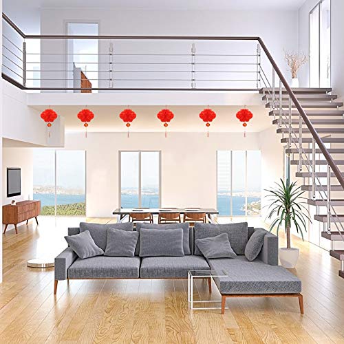 10 Pcs Chinese New Year Lanterns Red Lanterns Set Of 10 For Chinese Spring Festival Wedding Festival Restauran Party Decoration (20 Cm/7.9", 10 Pcs) #TOP6