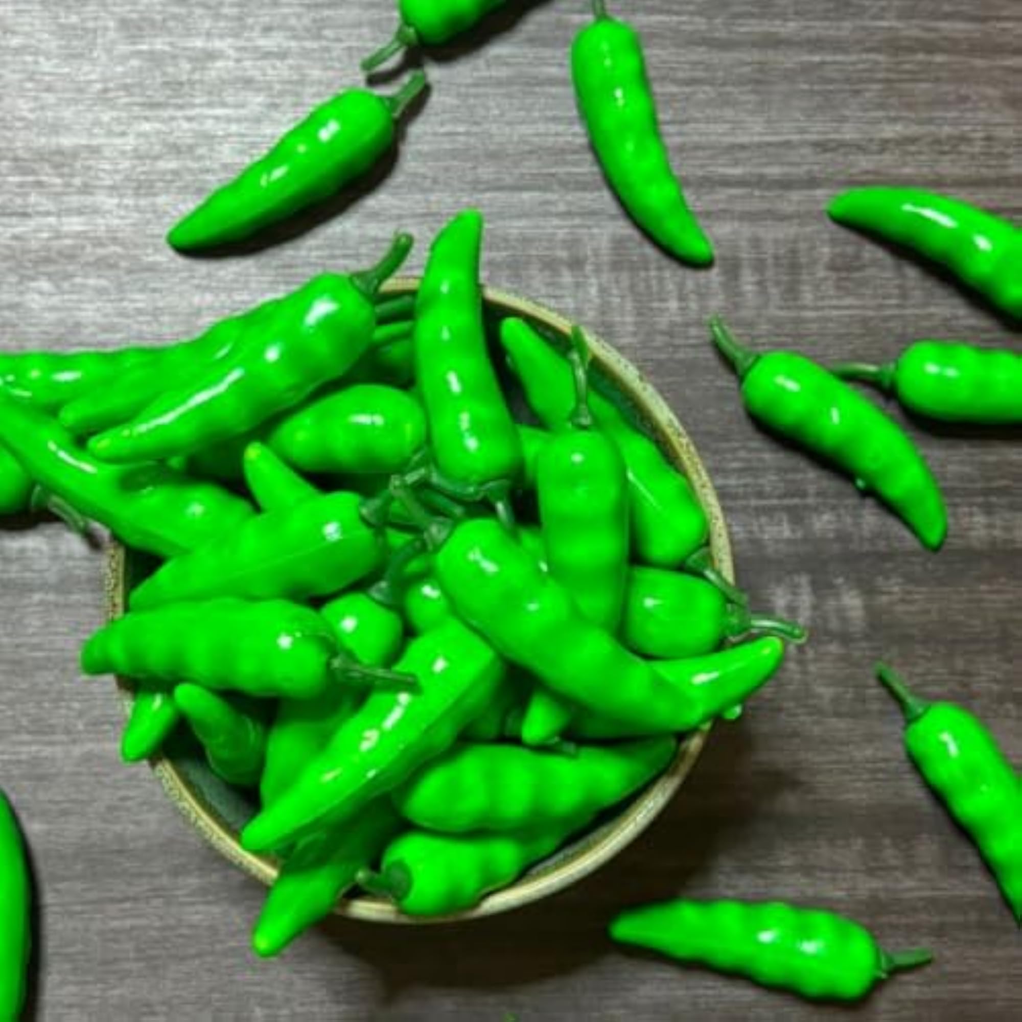 Miniature Artificial Green Chillies for Home Decor