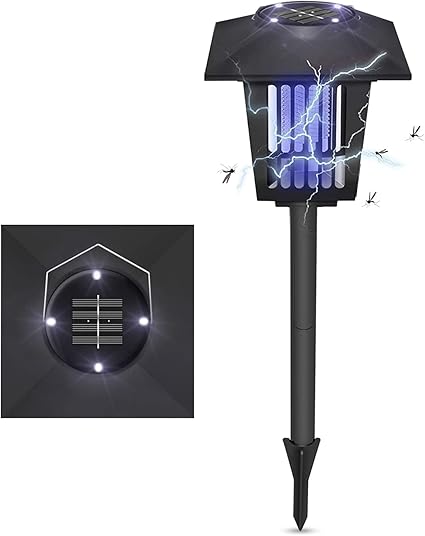 Amazon Co Jp 電撃殺虫器 殺虫灯 ソーラー殺虫機 蚊取り器 Dorou 電撃殺虫器 屋外 誘蛾灯 捕虫器 虫退治 Uv光源吸引式電撃殺虫灯 自動点灯 高輝度なledランプ搭載 防水 照明 蚊取り両方使用可能 置く 吊り下げる 地面に挿す可能 物理殺虫 薬剤不要 屋外 屋内 庭 園芸