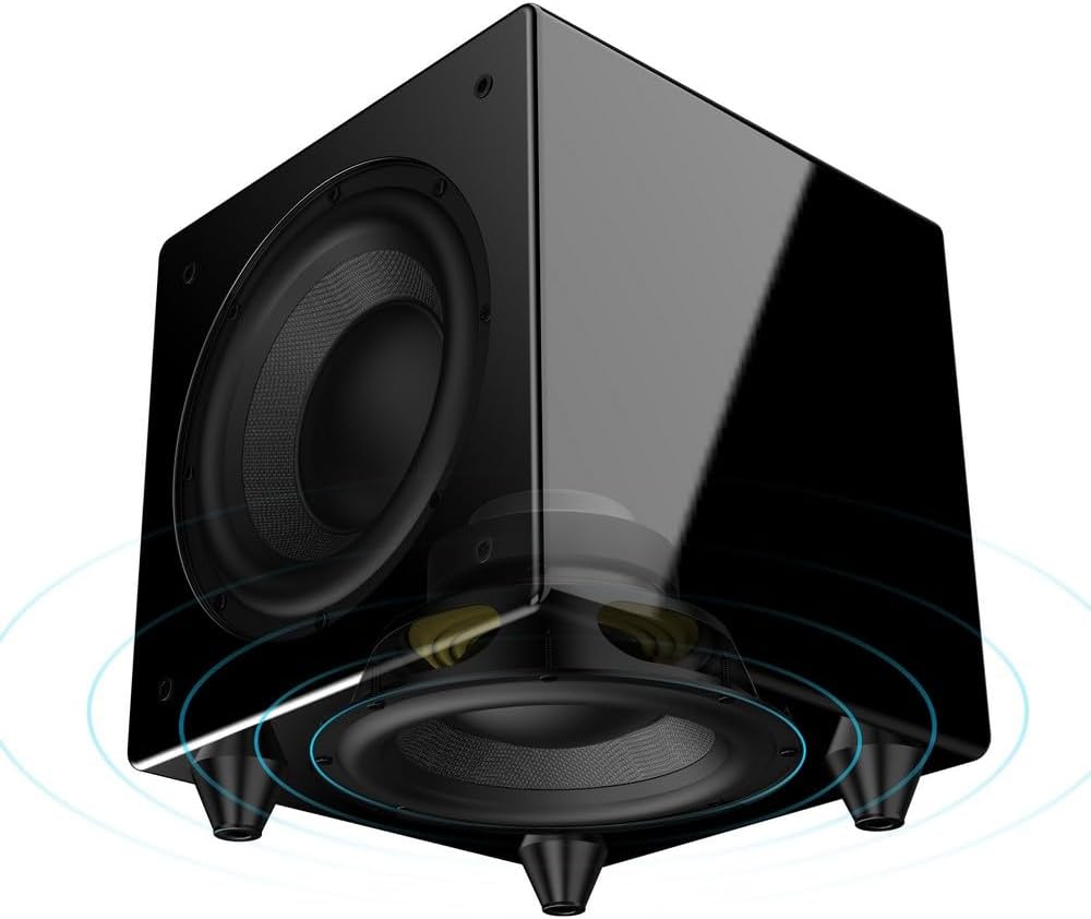 OSD Nero DueVoce X8 Dual 8-inch Drivers, 300W Deep Bass, Class D, 107dB SPL, Compact High-Gloss Black Finish