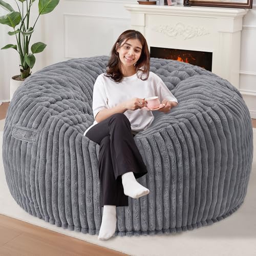6 FT Bean Bag Chair,6' Big Bean Bag,Giant Bean Bag Chairs for Adults