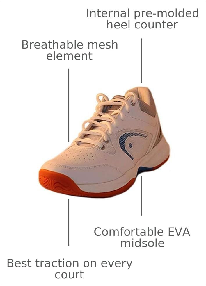Image of HEAD Men's Sonic 2000 MID Racquetball /Squash Indoor Court Shoes (Non-Marking)