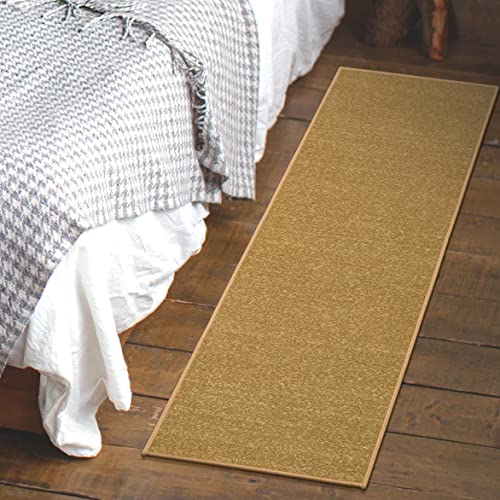 Ottomanson Hallway Runner Rug 20"x59" Non-Slip Beige