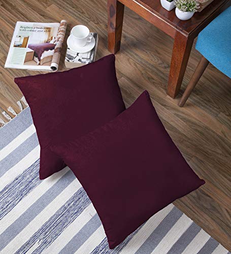 Image of Encasa XO Velvet Solid Dyed Fabric Decorative Soft Smooth Silky Cloth for Sofa, Furnishing, Upholstery, Curtains, Cushions and Craft 100x152 cm - Maroon
