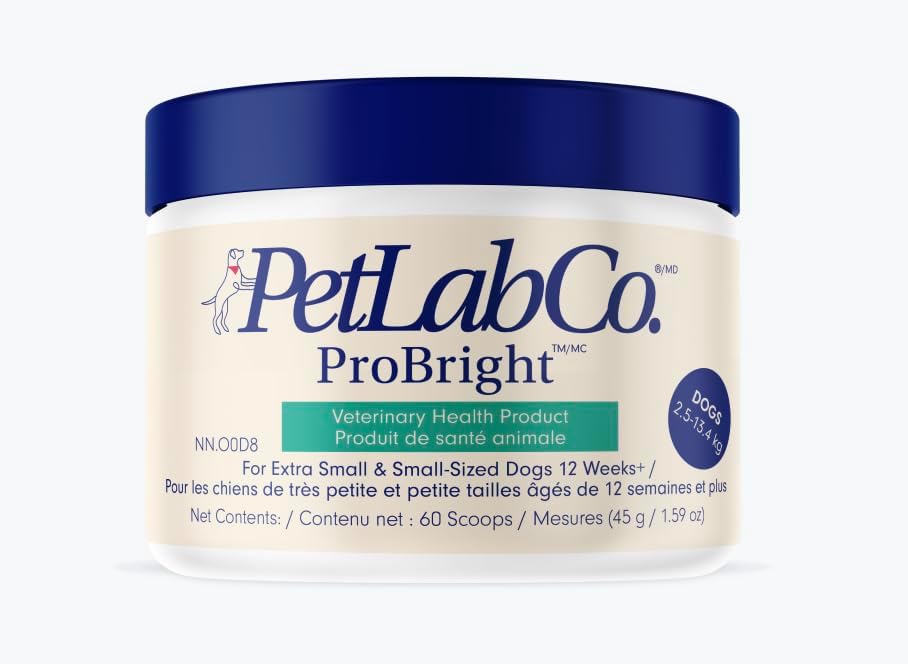 PetLab Co. ProBright Dental Powder for Small Dogs | Probiotics, kelp and rosemary leaf extract in one daily scoop to support tartar buildup and fresh breath