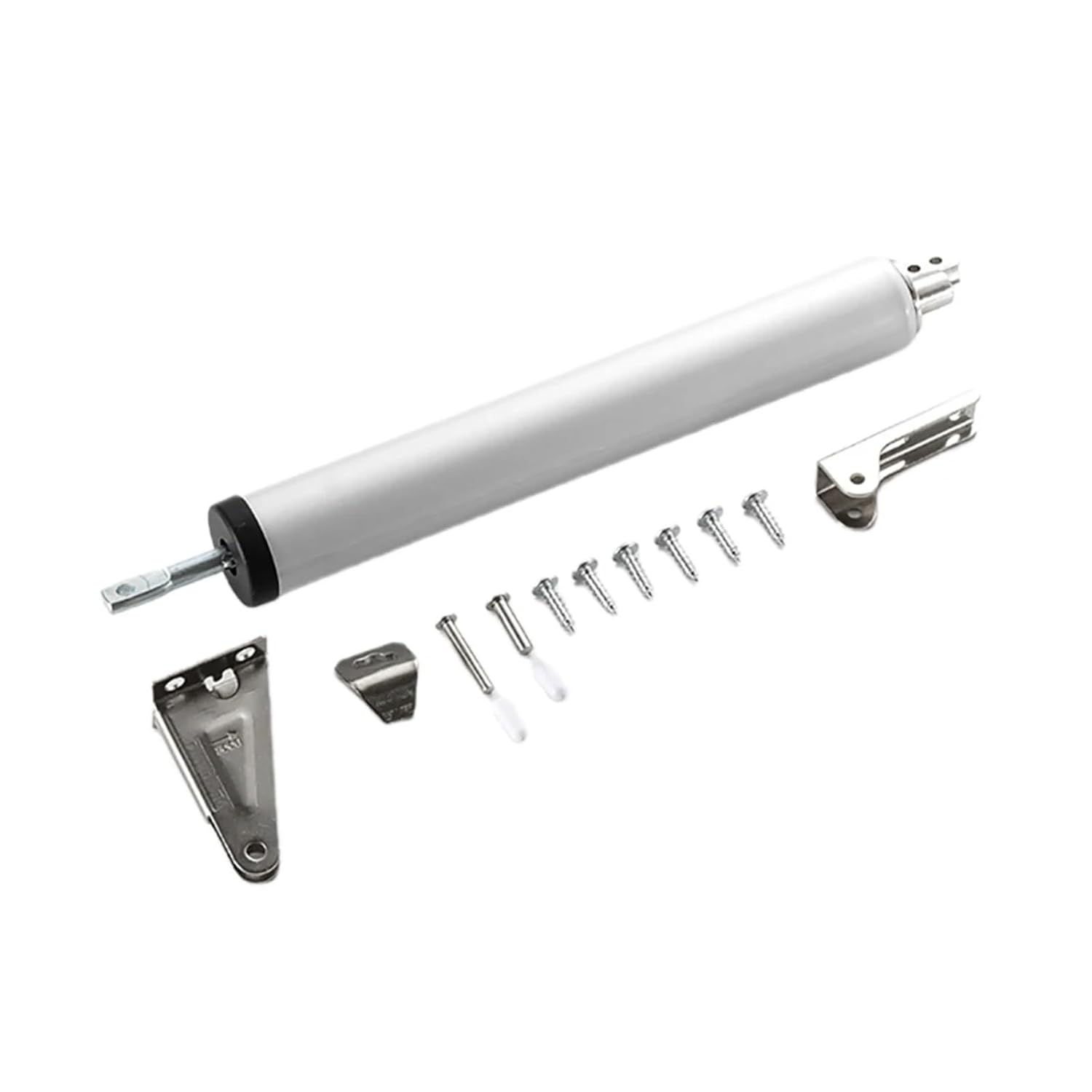 Aluminum Alloy Automatic Door Closer Adjustable Buffer Force Metal Door Closer Silent(Silver)