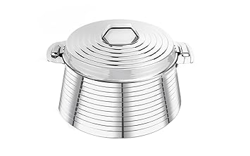 PRADEEP 7212/25 - SAROVAR Stainless Steel Insulated Serving Casserole, 2500 ML, 1-Piece, Silver