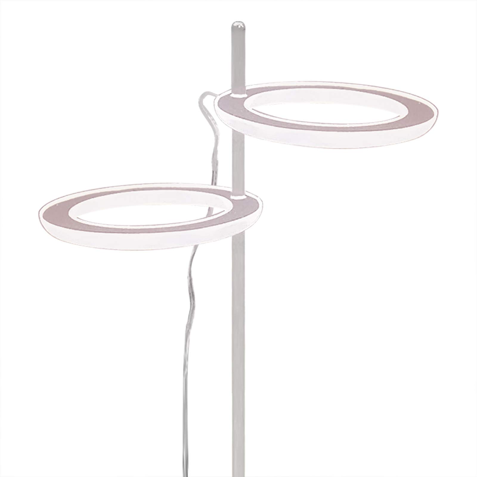 Mokyler White Double Head Led Succulents Growing Lamps For Indoor Plants, Led Growing Light Full Spectrum Led Ring Head Desk Grow Light For Potted Plant Growth Greenhouse Succulent