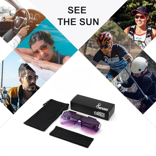 Image of Karsaer Oversized Square Flat Top Shield Sunglasses One Piece Frameless Stylish Women Men UV400 E1037