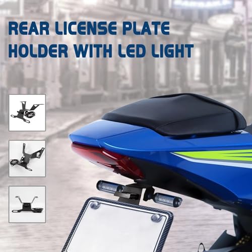 Support de plaque avec éclairage LED intégré pour kit garde-boue GSXR - 2