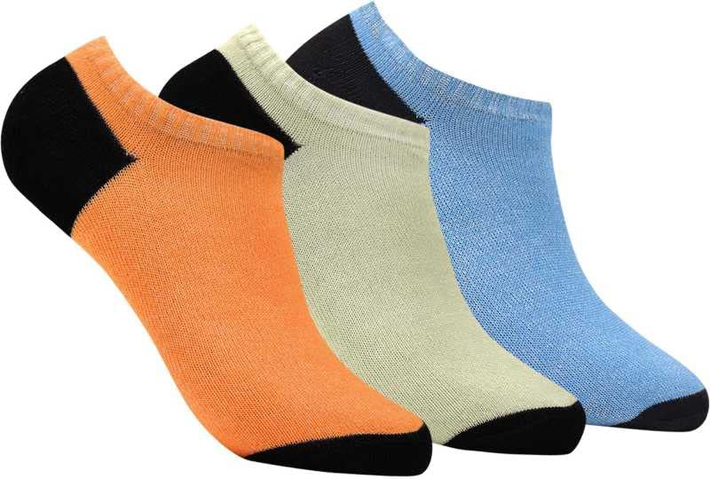 GLAMAXYPremium Men's And Women's Cotton Loafer Ankle Length Socks ( 3 Pair Multicolor )